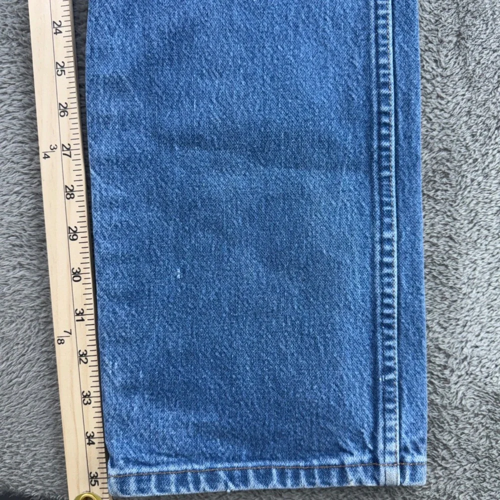 Wrangler 13MWZ Cowboy Cut Jeans Men 31x36 Blue Fair Distressed Made in USA Denim